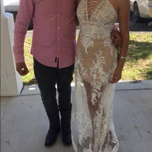 Prom or wedding dress .